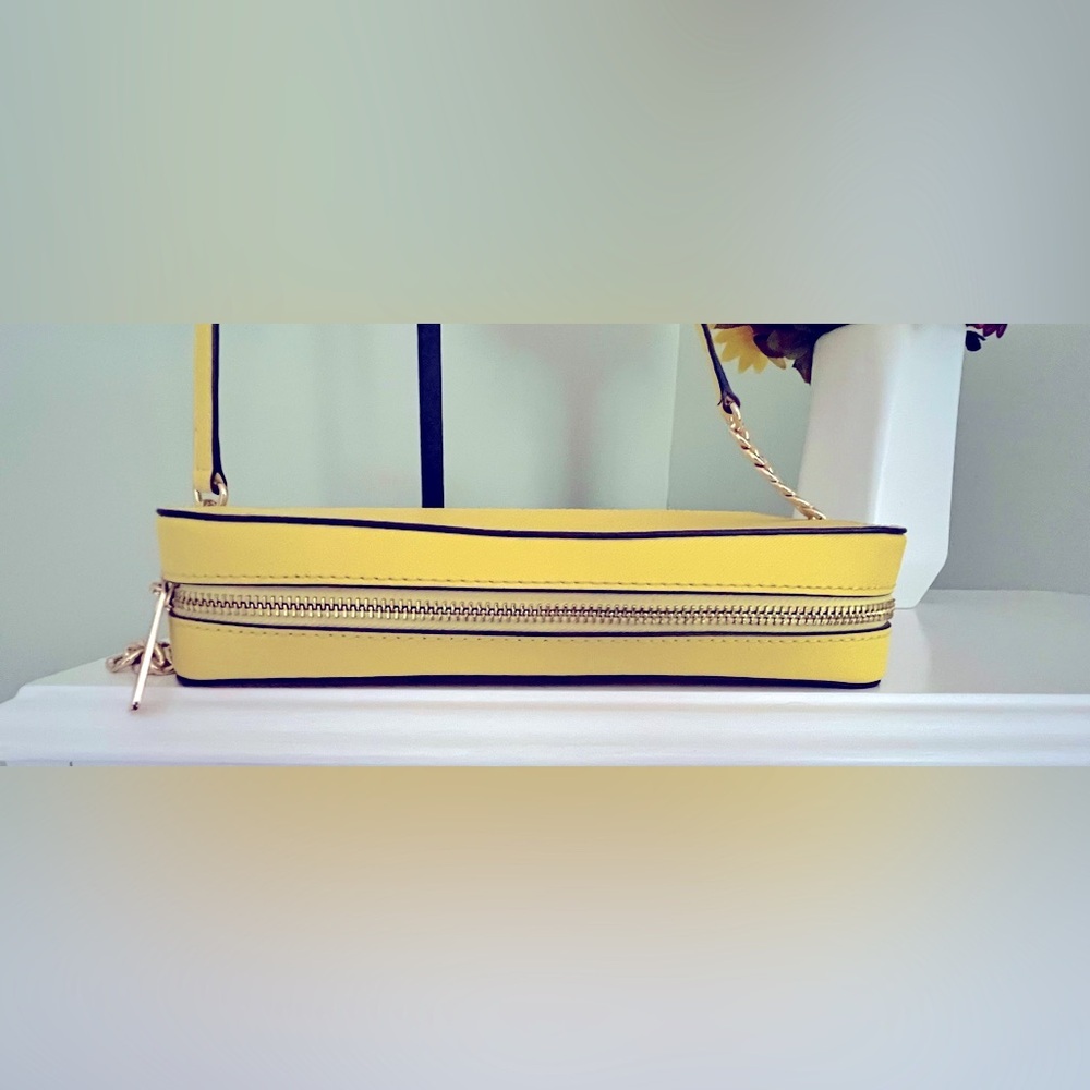 *Like New* Michael Kors Yellow Saffiano Leather Structured Crossbody Bag ๐ - Picture 6 of 12